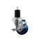 Service Caster 3'' SS Blue Poly Swivel 1-3/4'' Expanding Stem Caster with Brake SCC-SSEX20S314-PPUB-BLUE-TLB-134 - alternate 1